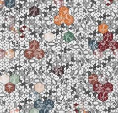 Линолеум Forbo Sarlon Graphic 19dB 9309T4319 dark kubik фото 1 | FLOORDEALER